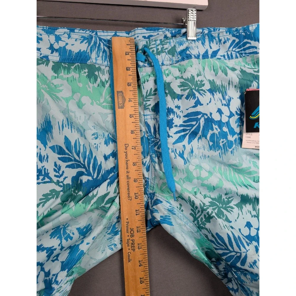 Kanu Surf Boys Oceanside Aqua Floral Board Shorts Swim‎ Trunks Size 12
